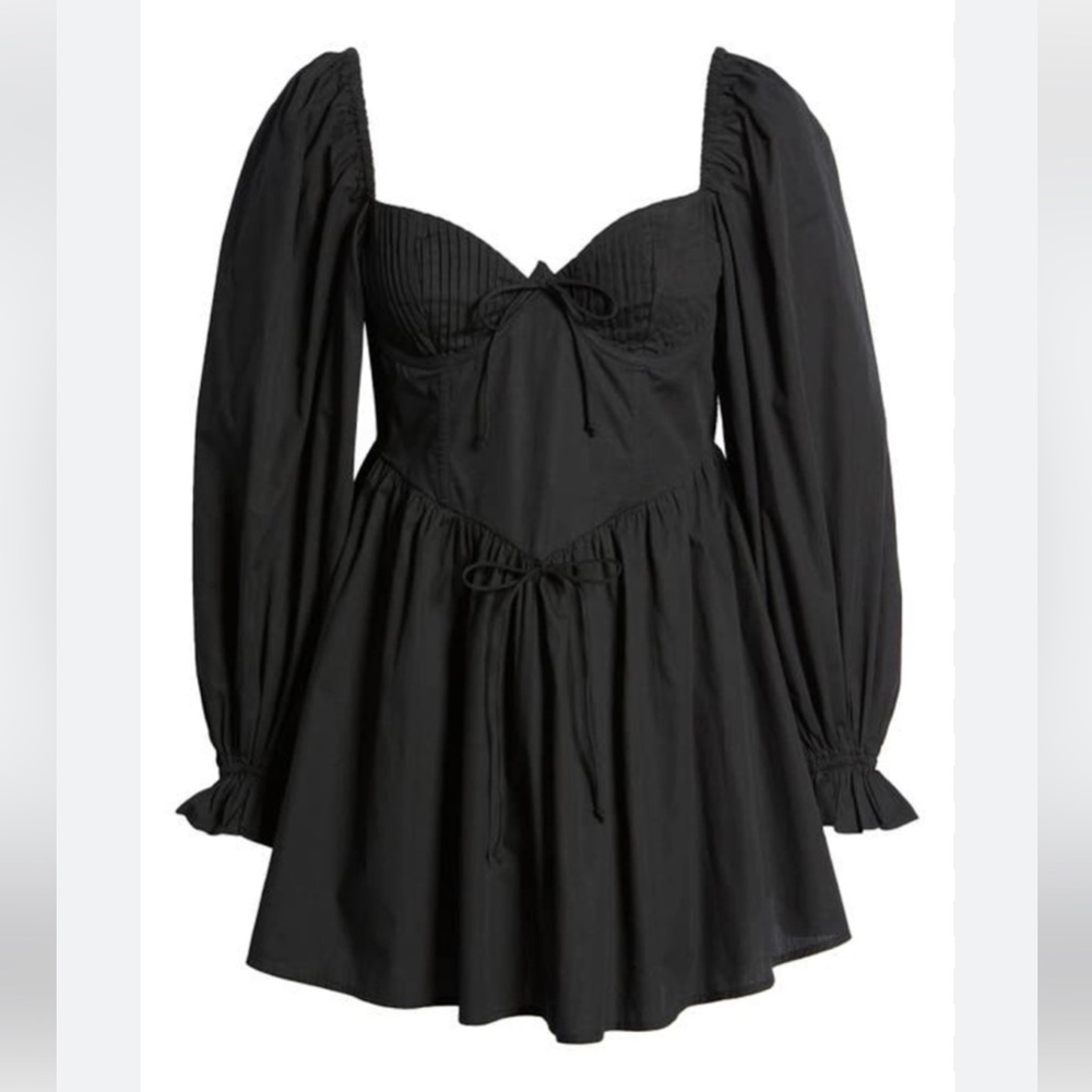 NWT for love & lemons Ruth Mini Dress in Black